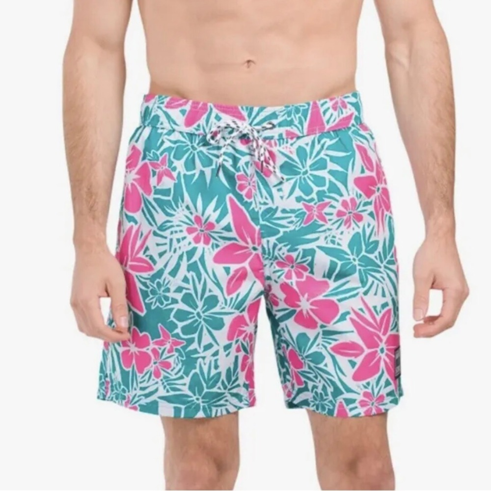 MAUI and SONS Mens Swim Shorts Size XL With Attached Shorts Lining Pull On New